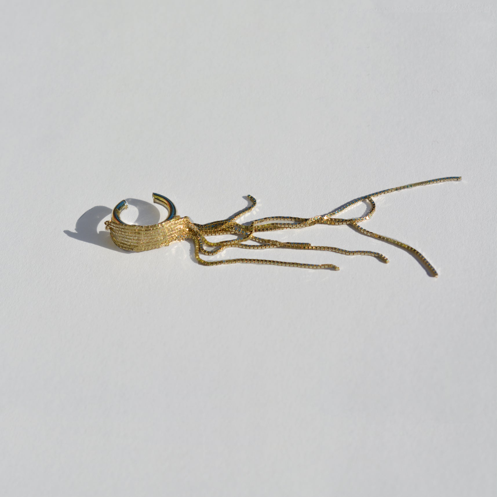 WATERFALL GOLD EAR CUFF