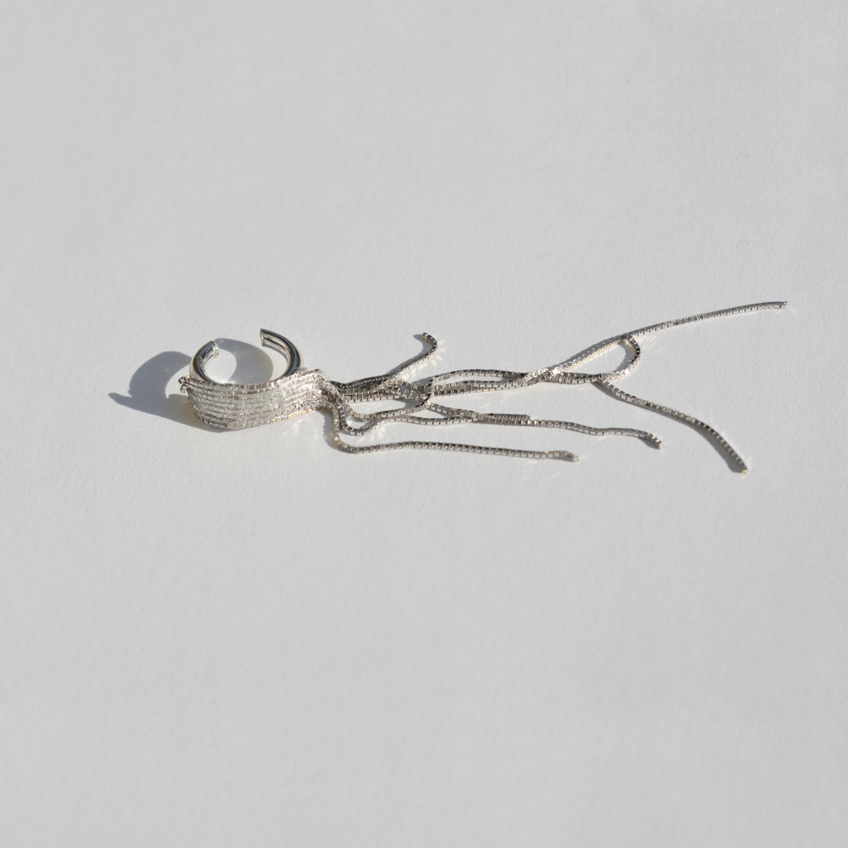 WATERFALL SILVER EAR CUFF