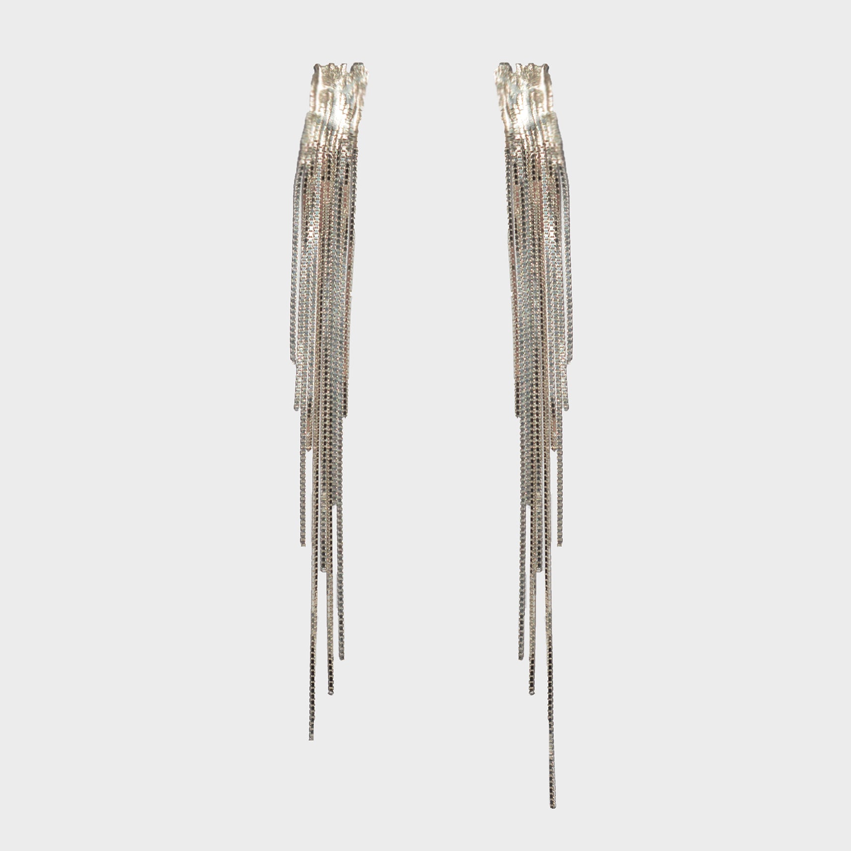 SILVER WATERFALL EARRINGS L SIZE