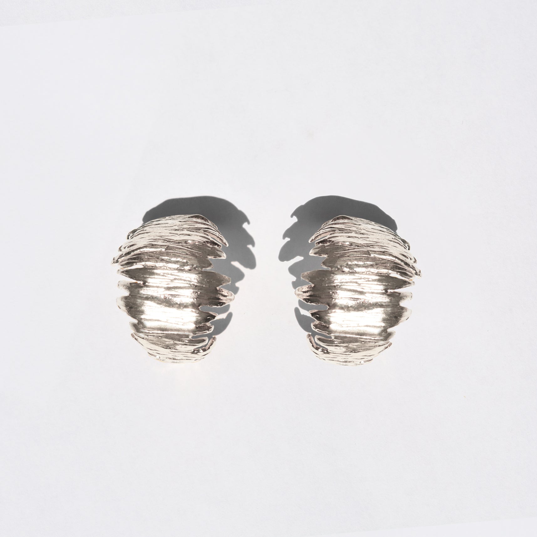 SUNNY SILVER HOOP EARRINGS