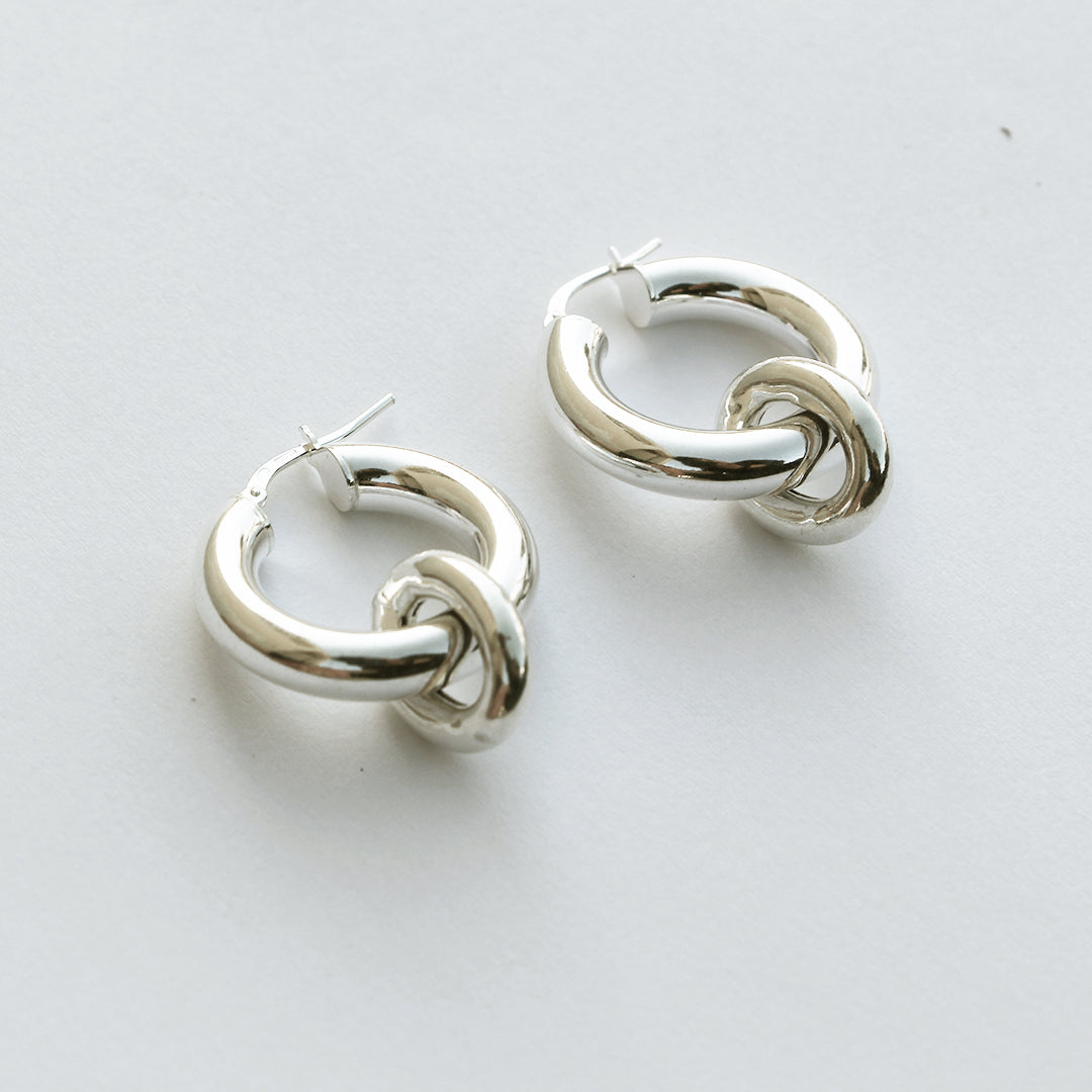 DAFI SILVER HOOPS