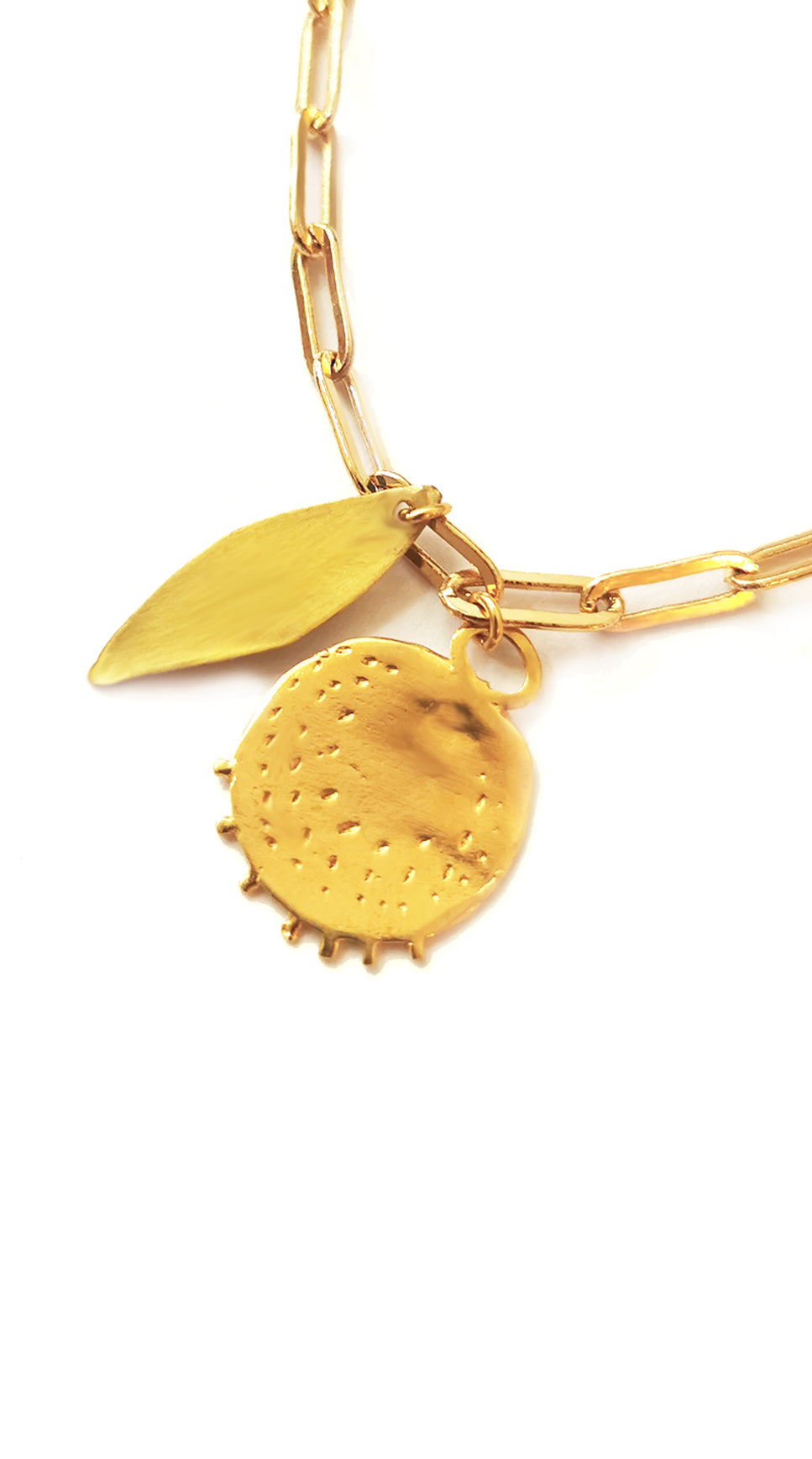 SUN + NECKLACE GOLD PLATED
