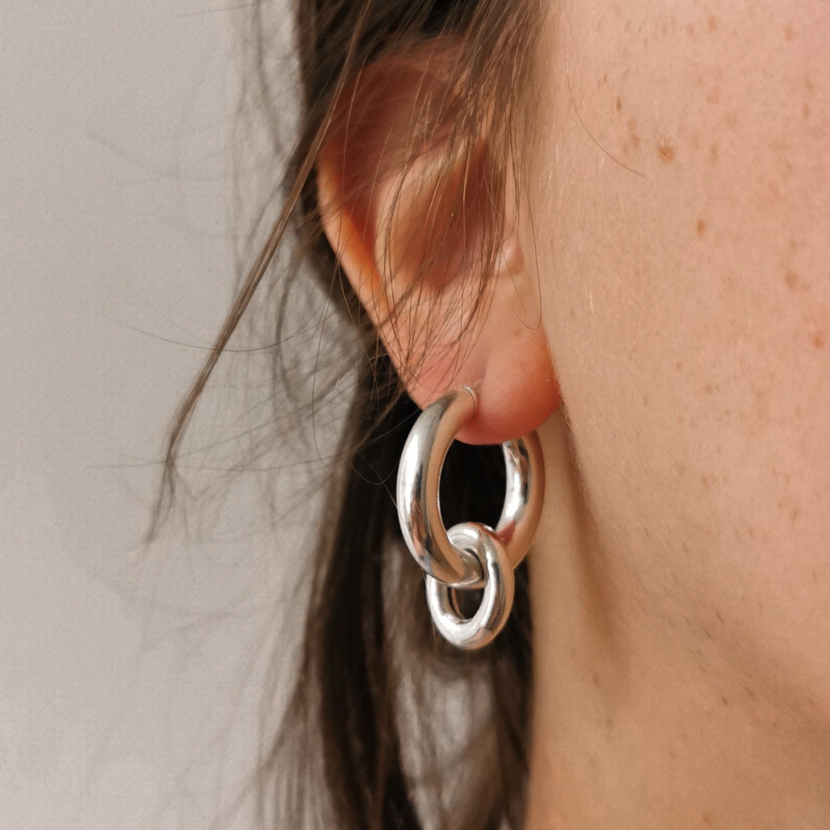 DAFI SILVER HOOPS