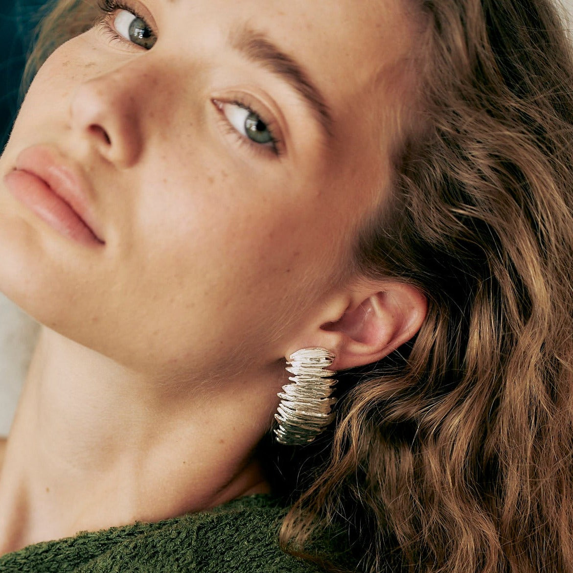 INES SILVER EARRING