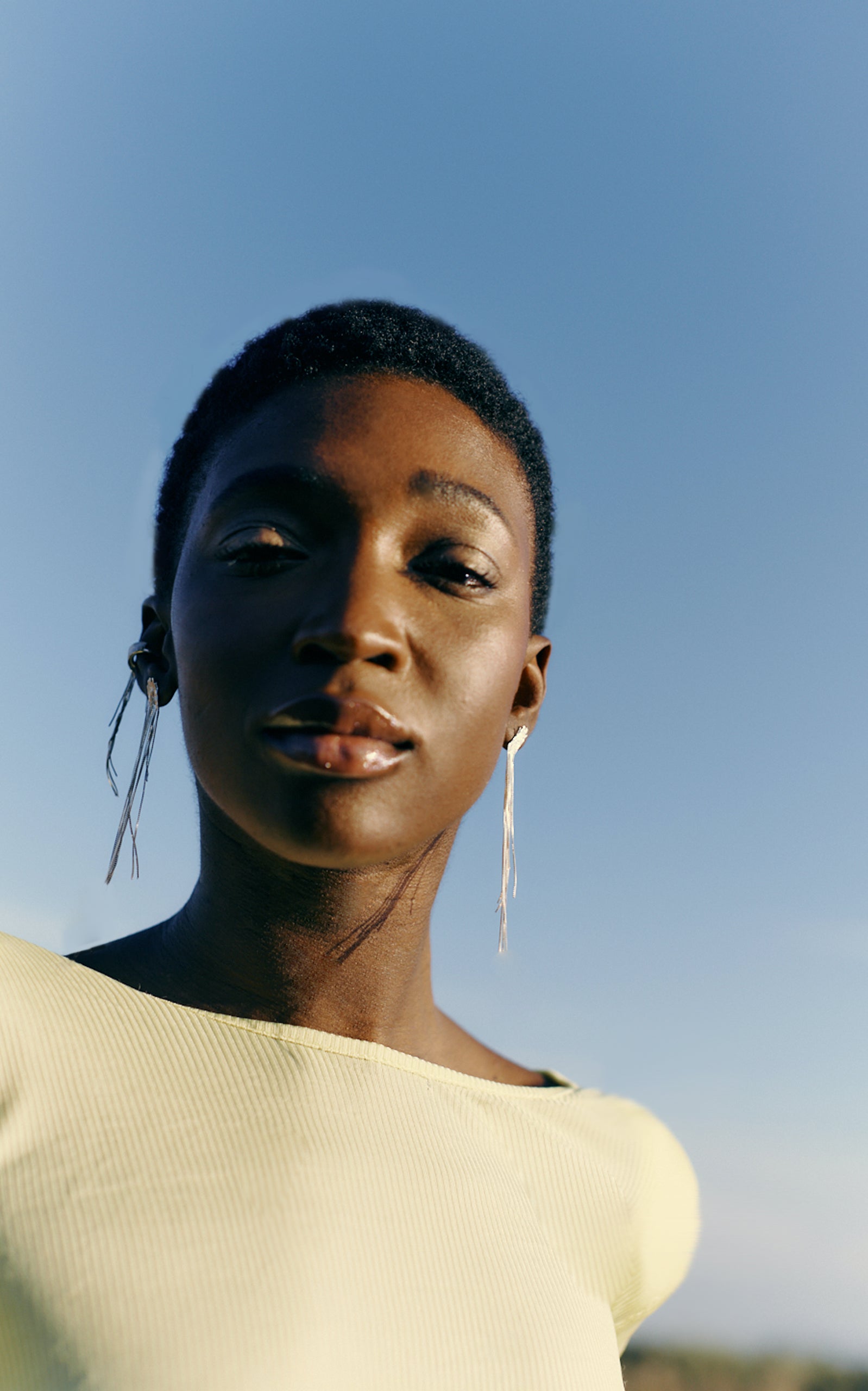 SILVER WATERFALL EARRINGS L SIZE