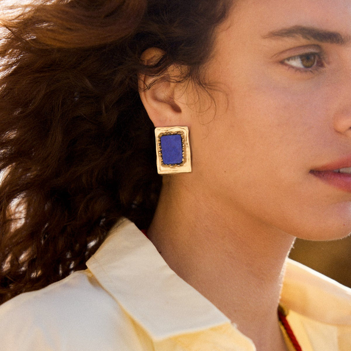 ALBA GOLD&BLUE EARRINGS