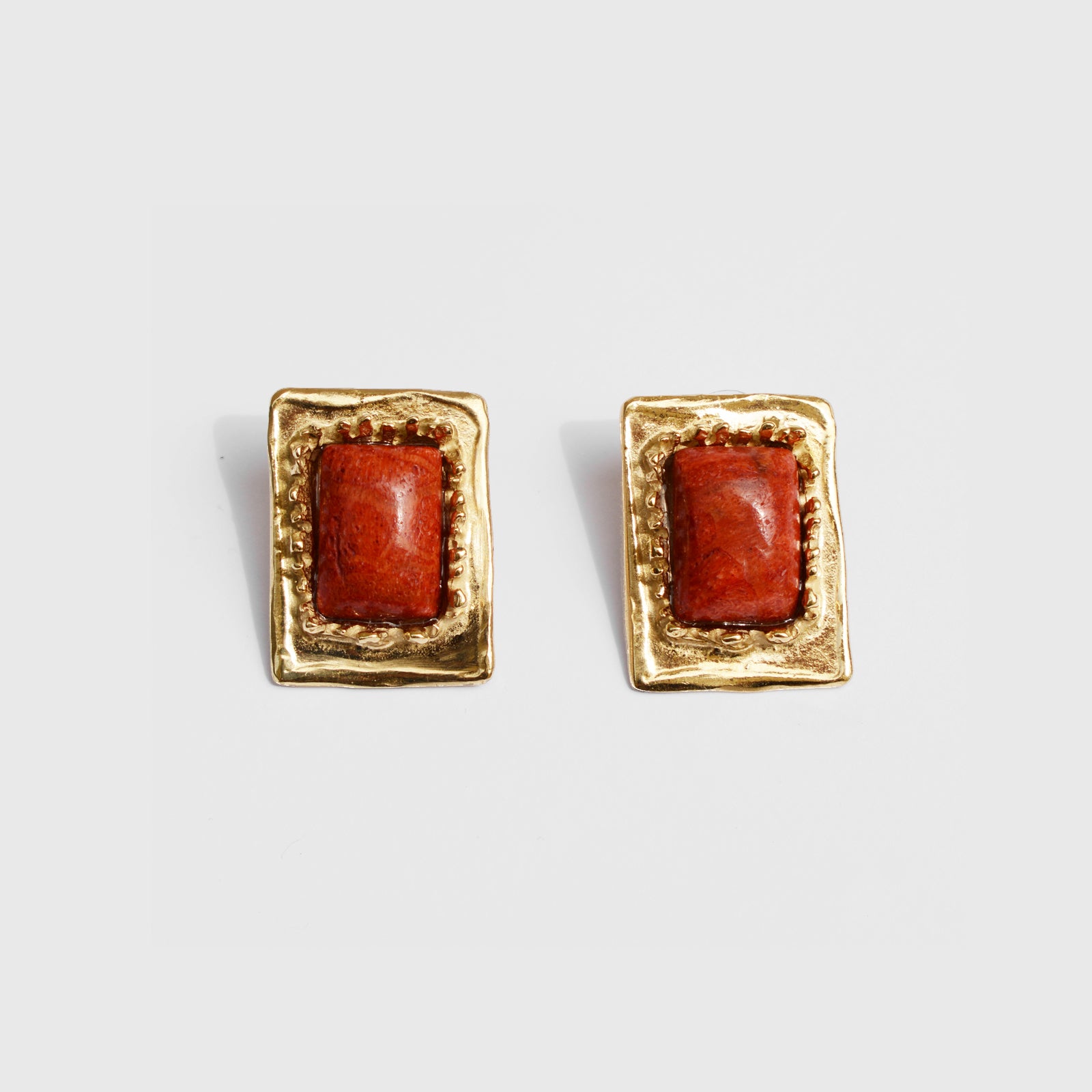 ALBA GOLD&RED EARRINGS