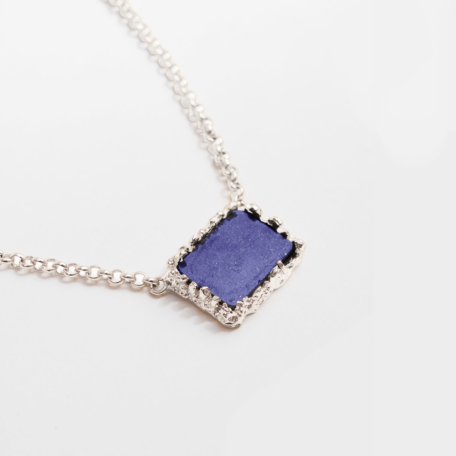 BRIELLE SILVER&BLUE NECKLACE