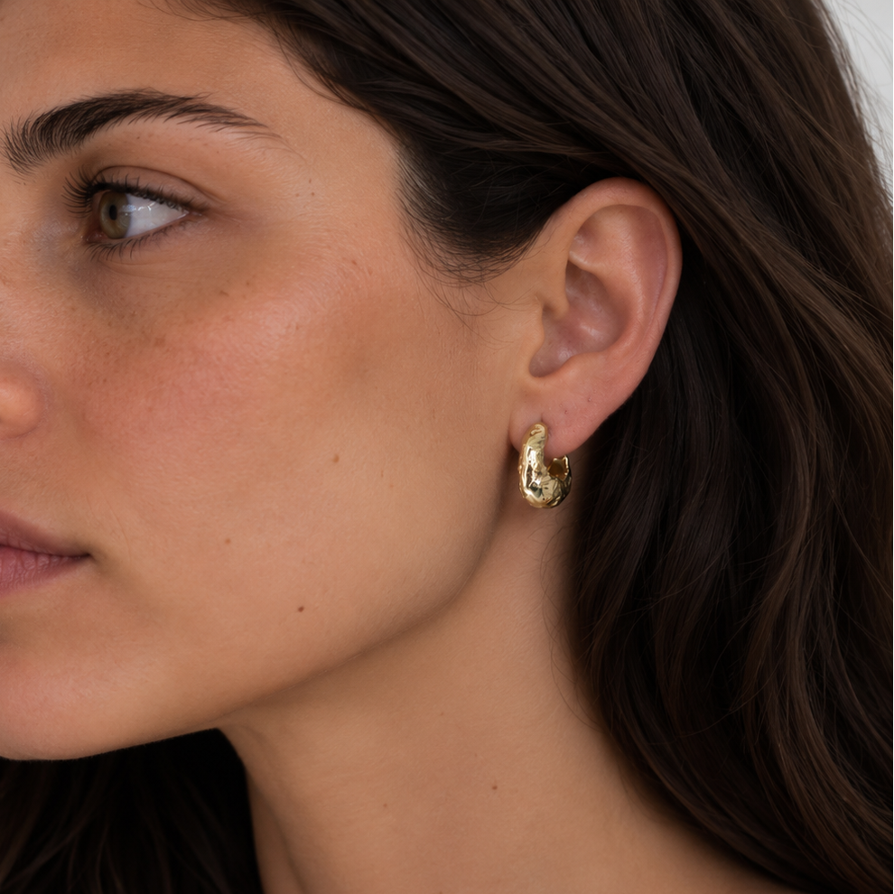 14K EBONY L EARRINGS N.39