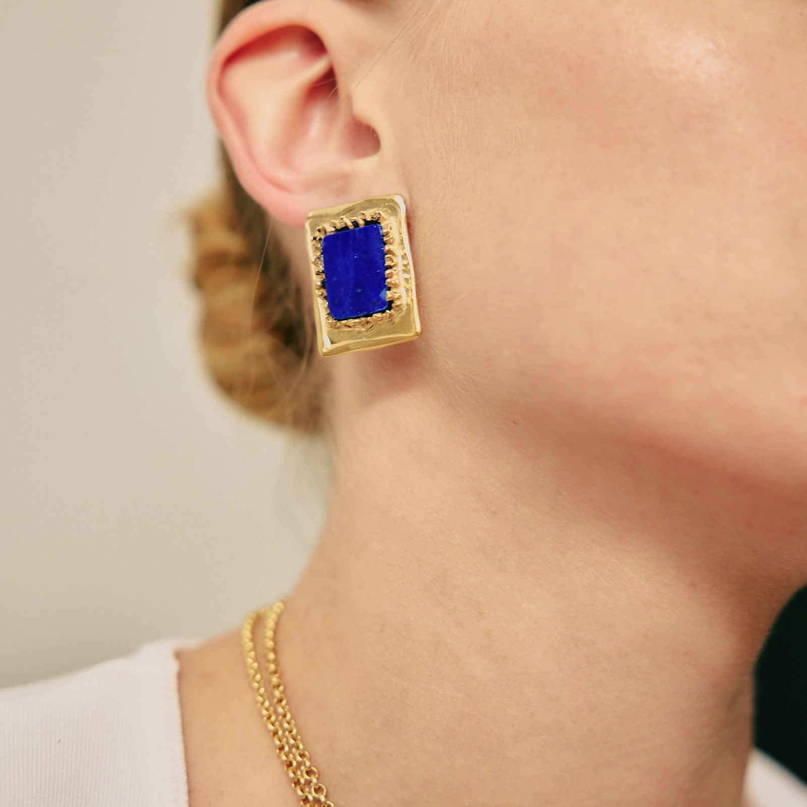 ALBA GOLD&BLUE EARRINGS