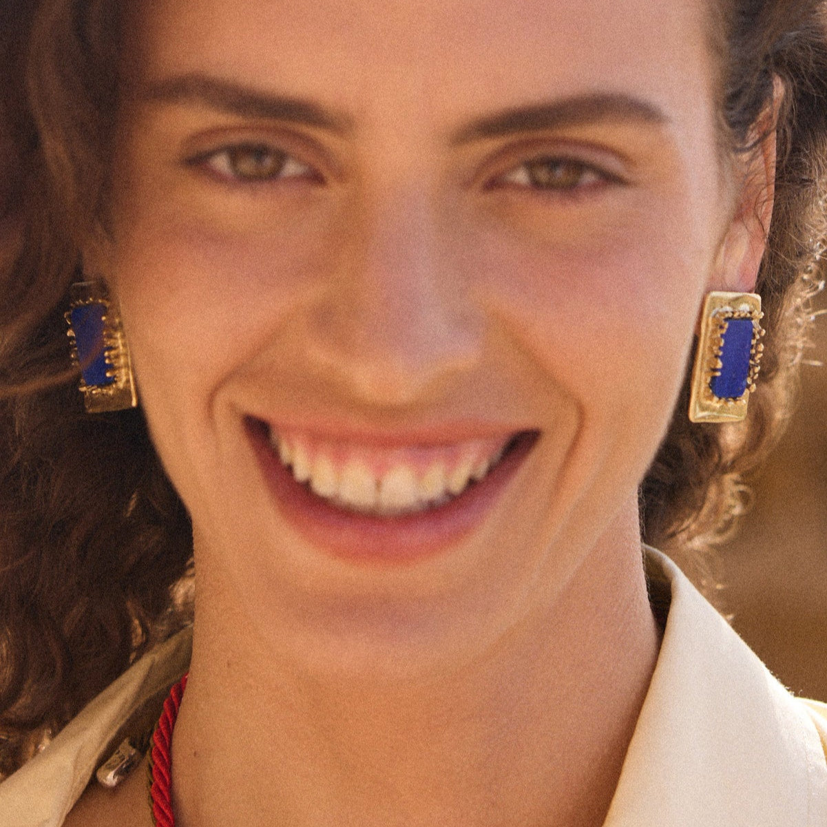 ALBA GOLD&BLUE EARRINGS