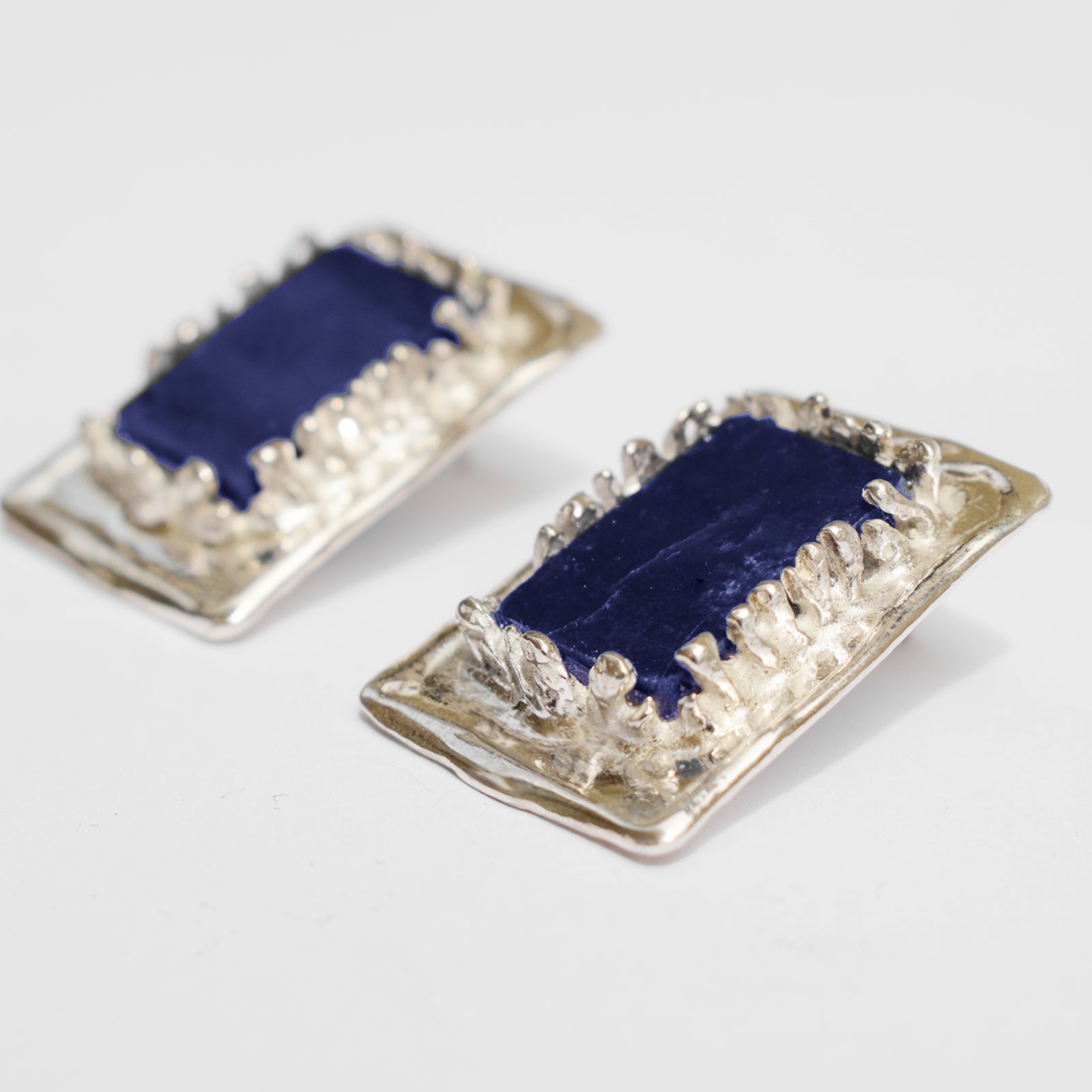 ALBA SILVER&BLUE EARRINGS