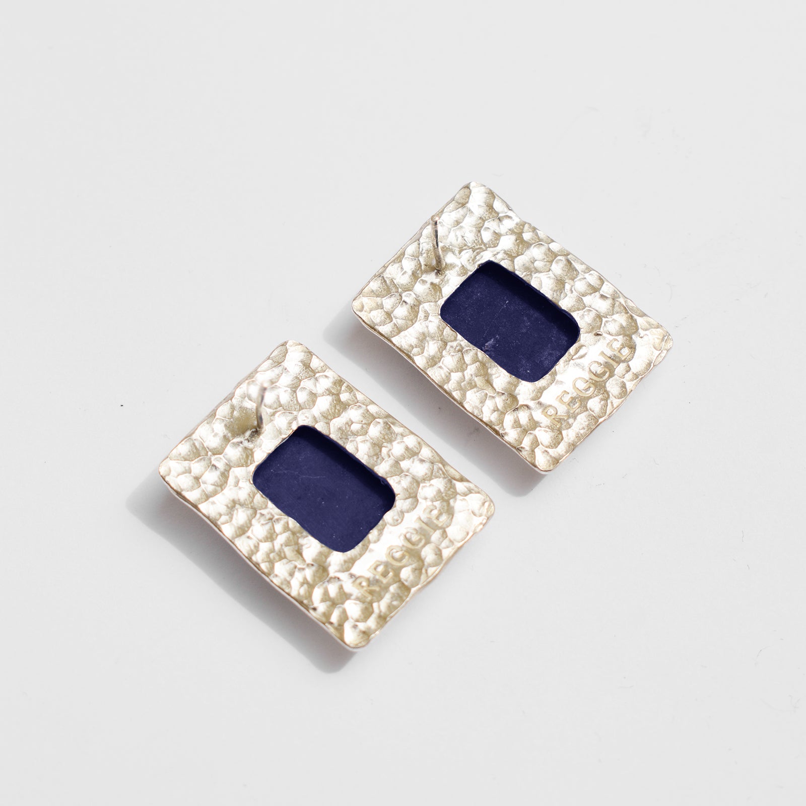 ALBA SILVER&BLUE EARRINGS