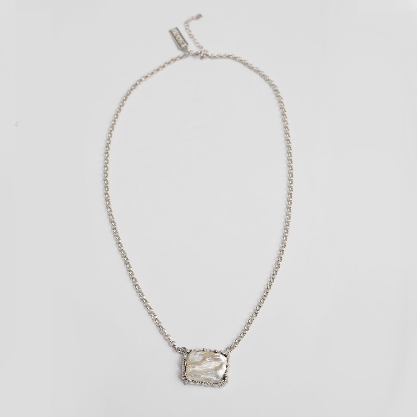 BRIELLE SILVER&PEARL NECKLACE