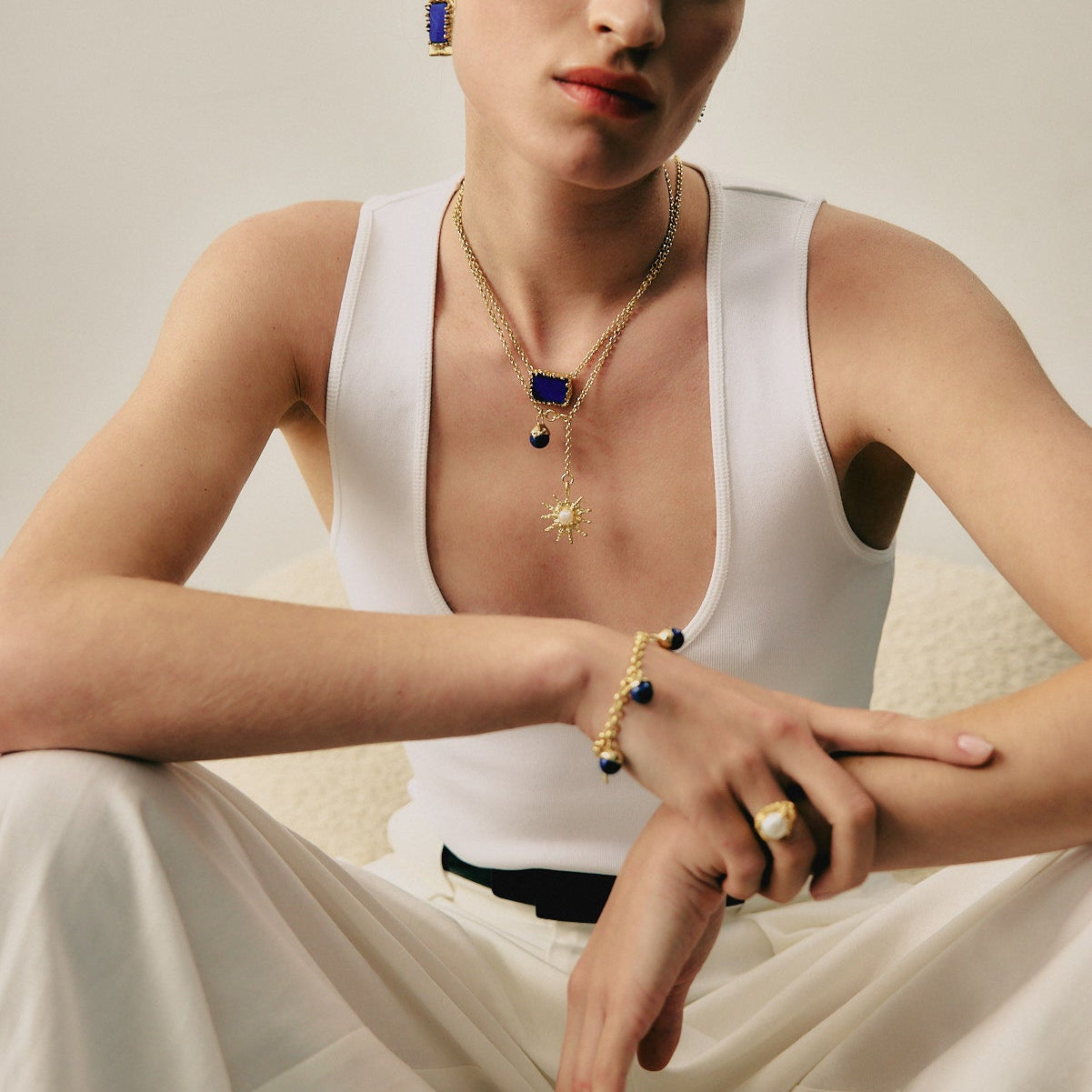LAPIS GOLD BRACELET