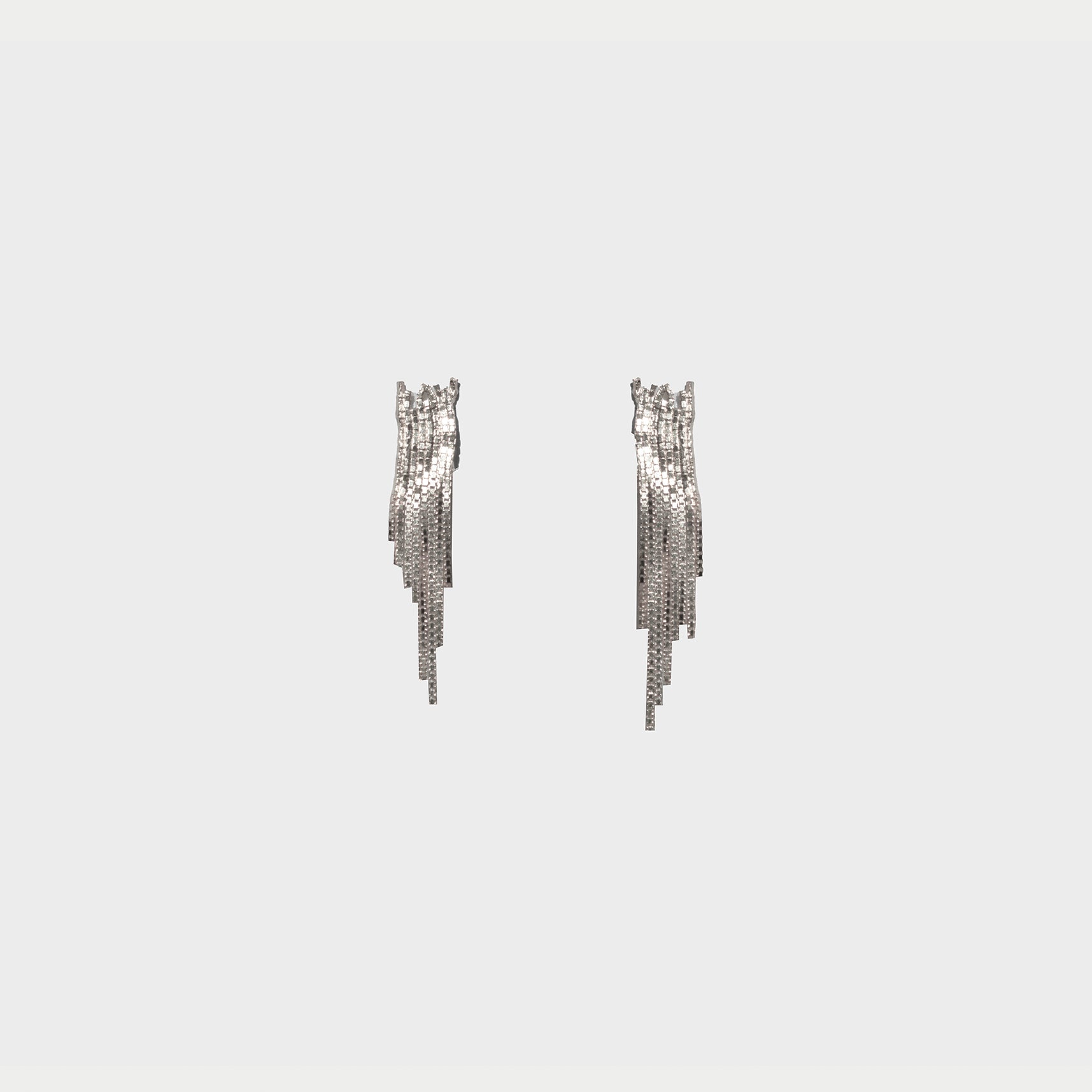 Silver WATERFALL earrings S Size