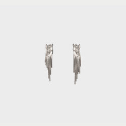 Silver WATERFALL earrings S Size