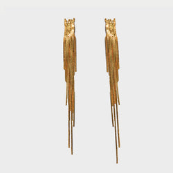 Gold WATERFALL earrings L Size