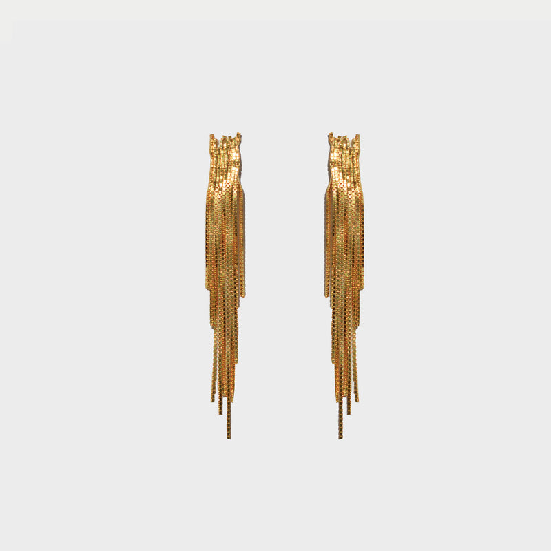Gold WATERFALL earrings M Size