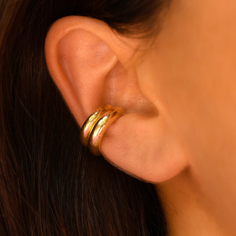 14k Gold Thin ear cuff