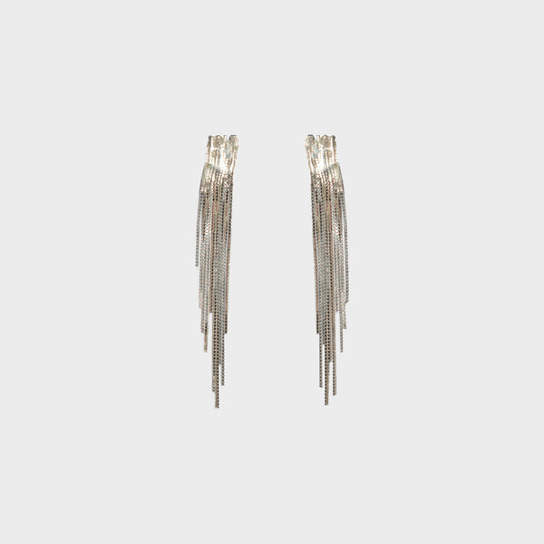 Silver WATERFALL earrings M Size