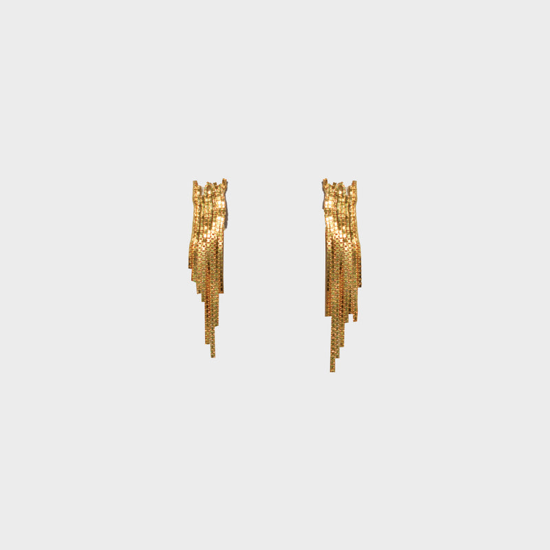 Gold WATERFALL earrings S Size